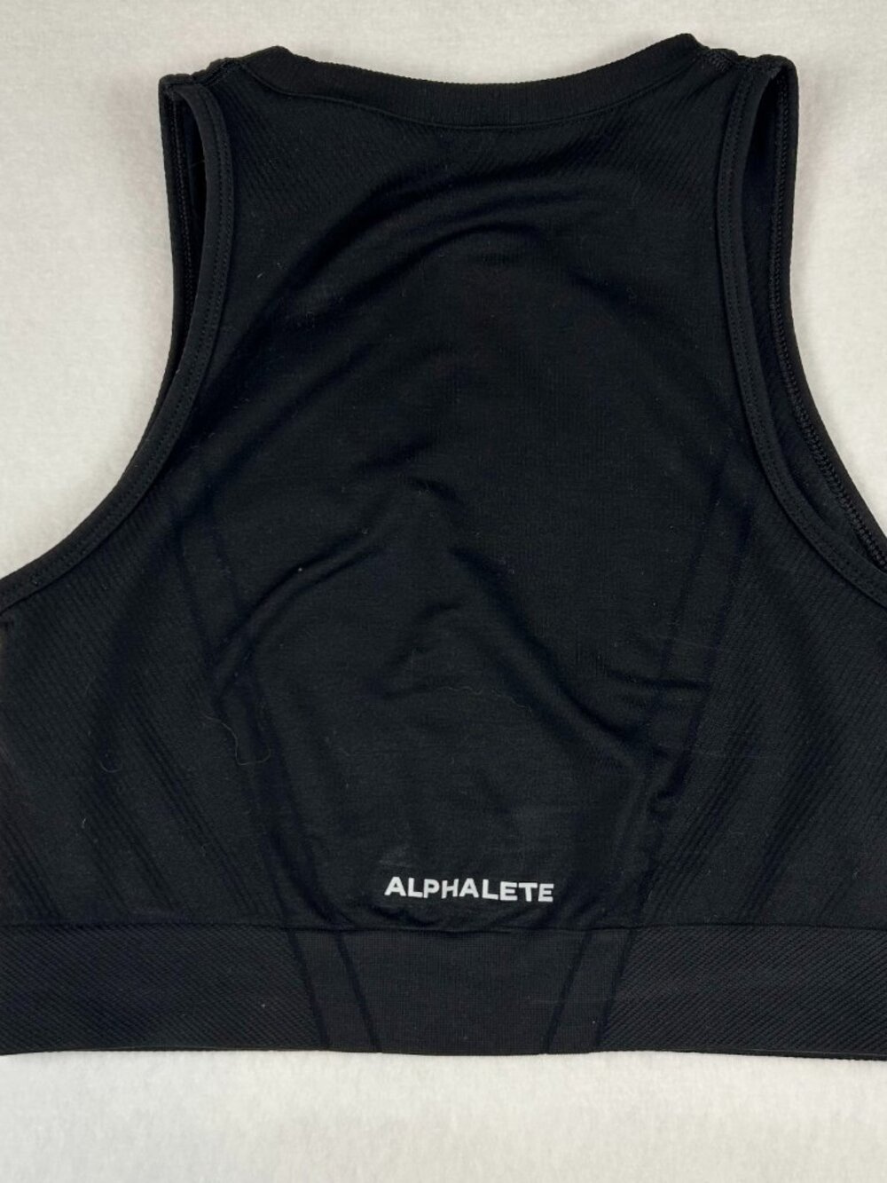 Alphalete | Stratus Crop Tank Black Sports Bra, High Neck, size S - Picture 6 of 10